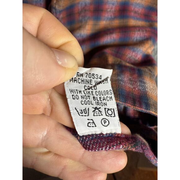 Vintage Orvis Mens X-Large Shirt Red Plaid Flannel Chest Flap Pockets - Picture 5 of 7